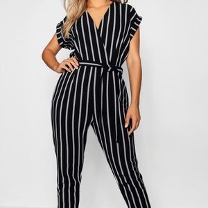 Pinstripe Tailored Jumpsuit